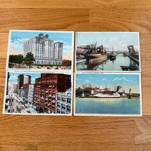 Vintage Ohio Postcards Ten Total from 1919 Cleveland, Columbus, Akron Ohio